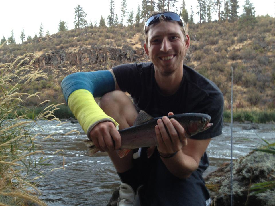 David Clarke posing with one of the many fish we caught that day. 